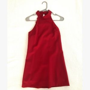 Lulus High Neck Lace Back Mini Dress